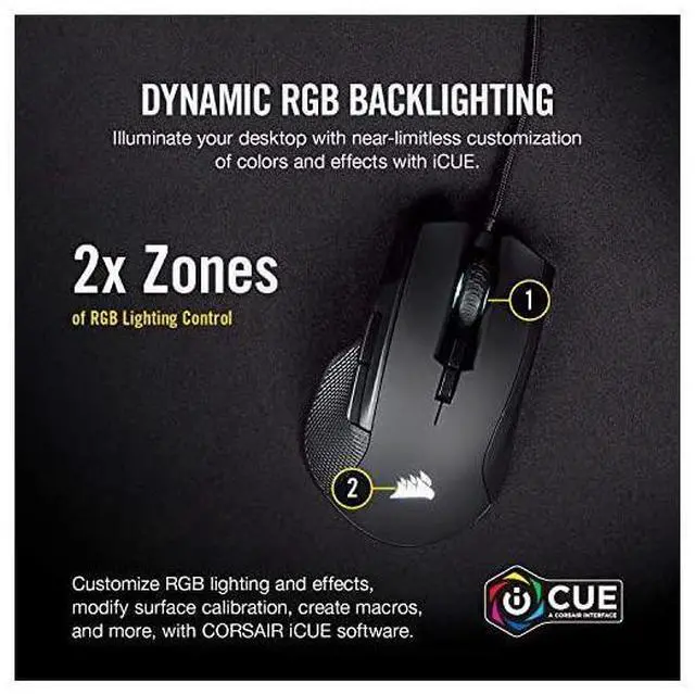 Alt view image 6 of 7 - FOR-Ironclaw RGB FPS and MOBA Gaming Mouse 18000 DPI Optical Sensor Backlit RGB LED Black