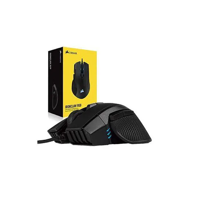 Alt view image 7 of 7 - FOR-Ironclaw RGB FPS and MOBA Gaming Mouse 18000 DPI Optical Sensor Backlit RGB LED Black