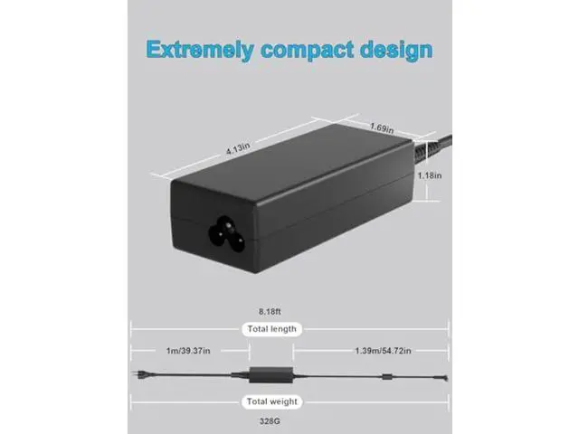 Alt view image 4 of 7 - 65W AC Charger Fit for HP EliteBook x360 830 820 835 840 840r 845 846r 846 848 850 855 755 745 735 725 655 650 645 640 630 1040 G3 G4 G5 G6 G7 G8 G9 G10 Folio 1020 1030 G1 1040 G1 G2 Laptop