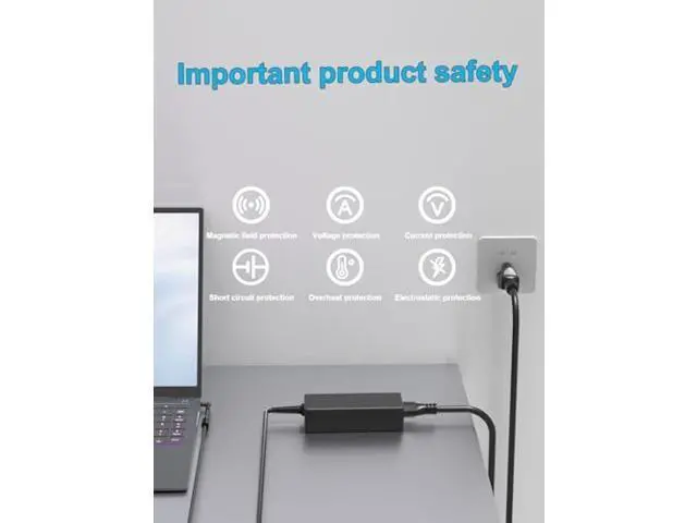 Alt view image 6 of 7 - 65W AC Charger Fit for HP EliteBook x360 830 820 835 840 840r 845 846r 846 848 850 855 755 745 735 725 655 650 645 640 630 1040 G3 G4 G5 G6 G7 G8 G9 G10 Folio 1020 1030 G1 1040 G1 G2 Laptop