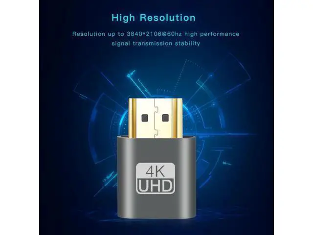 Alt view image 4 of 5 - HDMI 1.4 DDC EDID Dummy Plug VGA Adapter Virtual Display Adapter Headless Ghost Display Emulator Video card Lock plate