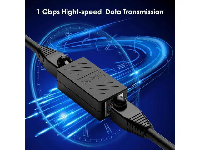 Alt view image 7 of 7 - RJ45 Inline Coupler Ethernet Extender Cat7 Cat6 Cat5e Ethernet Coupler Female to Female(RJ45 Coupler Black 20 Pack)