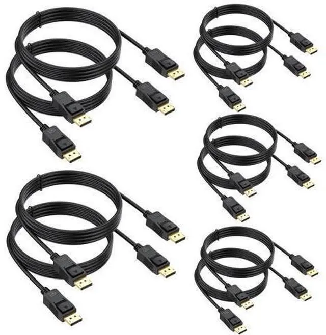 Main image of UVOOI 4K DisplayPort Cable 3FT 10-Pack, Display Port to Display Port Cable for Monitor DP to DP Cable Male to Male Adapter 4K@60Hz, 2K@144Hz, 1080P