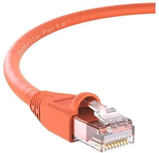 Main image of InstallerParts Ethernet Cable CAT6A Cable UTP Booted 75 FT - Orange - Professional Series - 10Gigabit/Sec Network/High Speed Internet Cable, 550MHZ