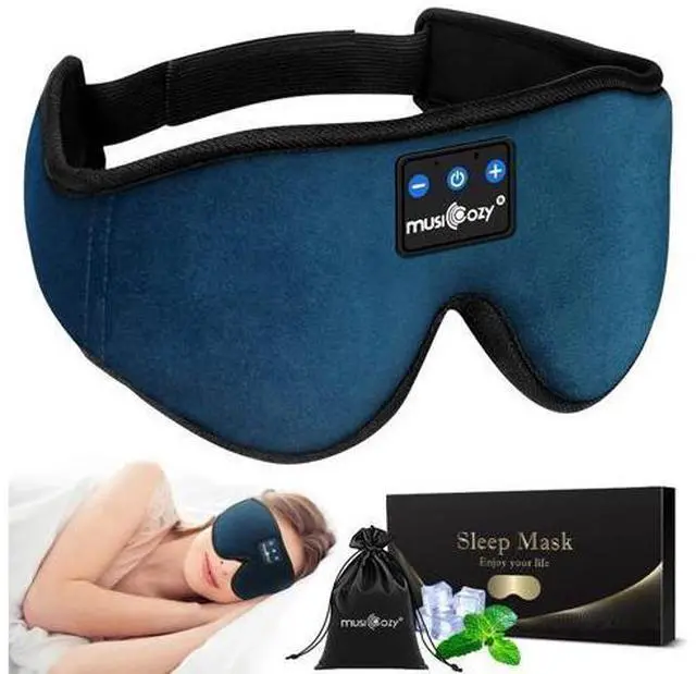 Alt view image 3 of 5 - MUSICOZY Sleep Headphones Bluetooth Wireless Sports Headband, Sleeping Eye Mask Earbud for Side Sleepers Air Travel Meditation, Pack of 2