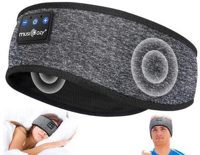 Alt view image 2 of 5 - MUSICOZY Sleep Headphones Bluetooth Wireless Sports Headband, Sleeping Eye Mask Earbud for Side Sleepers Air Travel Meditation, Pack of 2