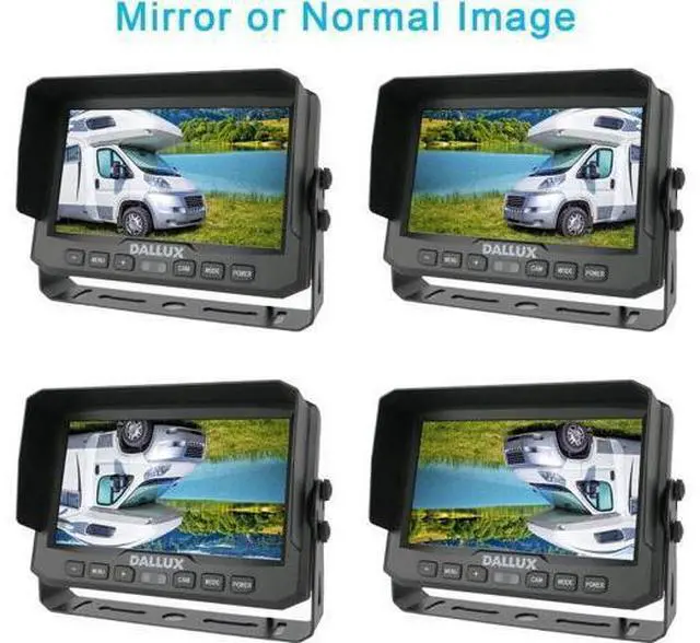 Alt view image 7 of 7 - DALLUX Truck Backup Camera kit,HD 1080P Rearview Cab Cam with 7 inch Monitor+ 4 PIN Extension Cable for Bus/Truck/Van/Trailer/RV/Camper/Motor Home/Pickup/Harveste/Heavy Duty Vehicles(12V-24V)