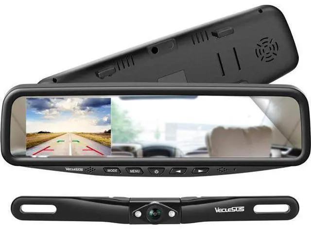Main image of VT1 1080P Wired Car Backup Camera Kit, Easy to Install for Continuous or Reversing Viewing, 4.3" in-Mirror Clip-on Monitor with HD Backup Camera for Cars, Pickups, SUVs, Vans, Sedans, Trucks