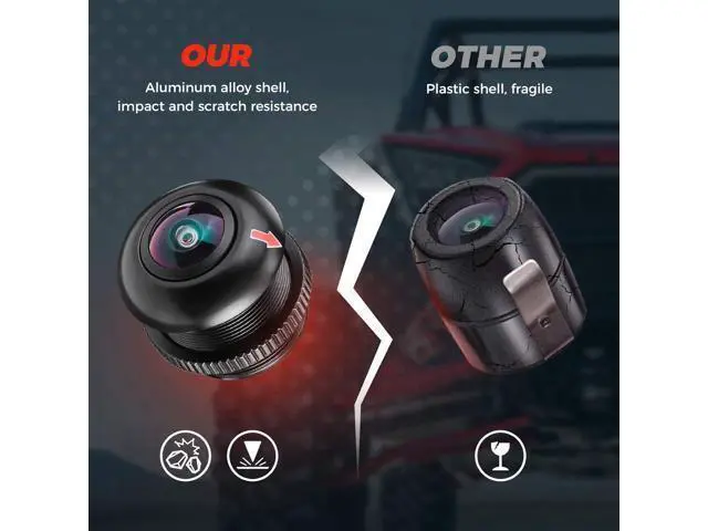 Alt view image 6 of 7 - KEMIMOTO PRO XP Front Camera, HD Wide-Angle for Factory Installed 7 in Ride Command Accessories Compatible with Polaris RZR PRO XP XP 4 Turbo 1000 900 PRO R (IP67 Waterproof)