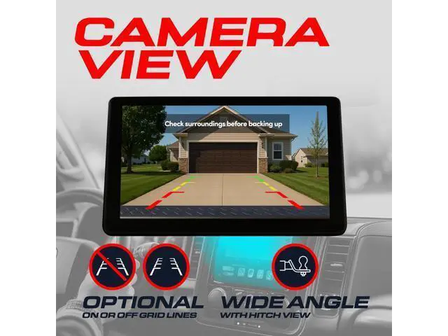 Alt view image 5 of 7 - Master Tailgaters Black Tailgate Handle with Backup Camera Replacement for Ford F150, F250, F350, F450, F550 (1997-2007) | IP68 Waterproof | Parking Grid Lines Available | Easy to Install