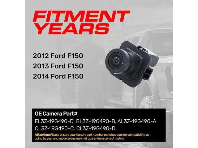 Alt view image 2 of 7 - Master Tailgaters Replacement for Ford F150 (2011-2014) Backup Camera OE Part # EL3Z-19G490-D, BL3Z-19G490-B, AL3Z-19G490-A, CL3Z-19G490-C, CL3Z-19G490-D