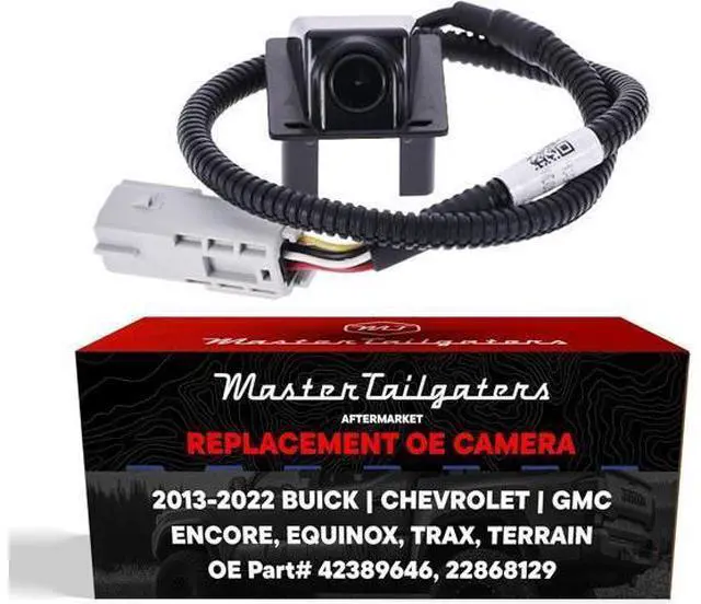 Main image of Master Tailgaters Replacement for Buick Encore (2013-2022) / Chevrolet Trax (2013-2022), Equinox (2014-2015) / GMC Terrain/Terrain Denali (2014-2017) Backup Camera OE Part # 42389646, 22868129