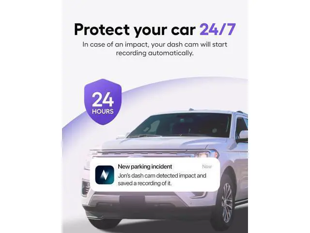 Alt view image 2 of 7 - Nexar Beam GPS Dash Cam - Dash Camera for Cars with 32GB SD Card Included Unlimited Cloud Storage 24H Parking Mode Dash Cam for Cars. Wireless Car Camera with 1-Year Nexar Classic App Subscription