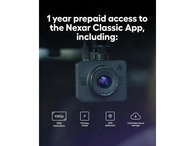 Alt view image 7 of 7 - Nexar Beam GPS Dash Cam - Dash Camera for Cars with 32GB SD Card Included Unlimited Cloud Storage 24H Parking Mode Dash Cam for Cars. Wireless Car Camera with 1-Year Nexar Classic App Subscription