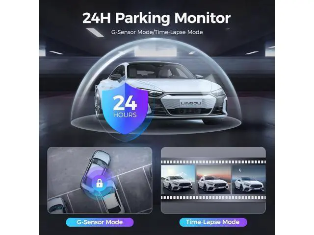 Alt view image 5 of 7 - D500 Smart Dash Cam for Cars, 4K Front Dash Cam with WiFi&GPS, 0.96" LCD Display Car Camera, Night Vision, WDR, Parking Mode, Loop Recording, G-Sensor, 150° Wide Angle