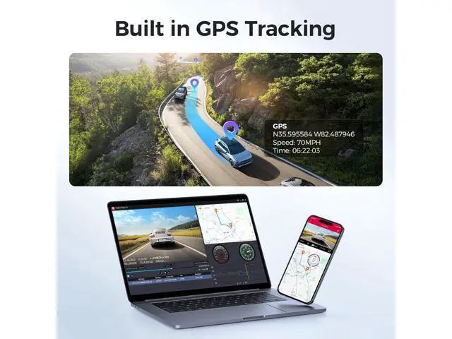 Alt view image 7 of 7 - D500 Smart Dash Cam for Cars, 4K Front Dash Cam with WiFi&GPS, 0.96" LCD Display Car Camera, Night Vision, WDR, Parking Mode, Loop Recording, G-Sensor, 150° Wide Angle