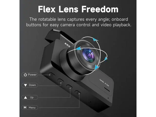 Alt view image 5 of 7 - Dash Cam Front and Rear, 2.5K Dual Dash Camera for Cars, Car Camera with 3.16" IPS Screen, 170° Wide Angle, WDR Night Vision, G-Sensor, 24H Parking Monitor, 32GB Card Included, Support 256 GB Max