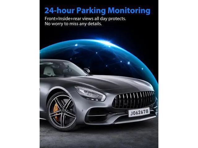 Alt view image 6 of 7 - Dash Cam Front and Rear, 1080P Dash Camera for Cars, 3 Channel Car Camera Front Rear and Inside with 32GB Card, Loop Recording, Night Vision, HDR, 24Hr Parking, G-Sensor