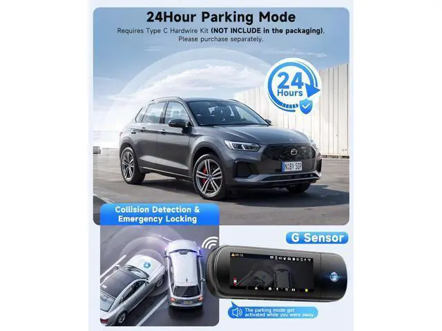 Alt view image 5 of 7 - SARMERT 4K 3 Channel Dash Cam, Dash Cam Front and Rear C3, Free 64GB Card, 4K+1080P+1080P Dashcam, G-Sensor, WDR, APP, 5G WiFi, Night Vision, 24H Parking Monitor