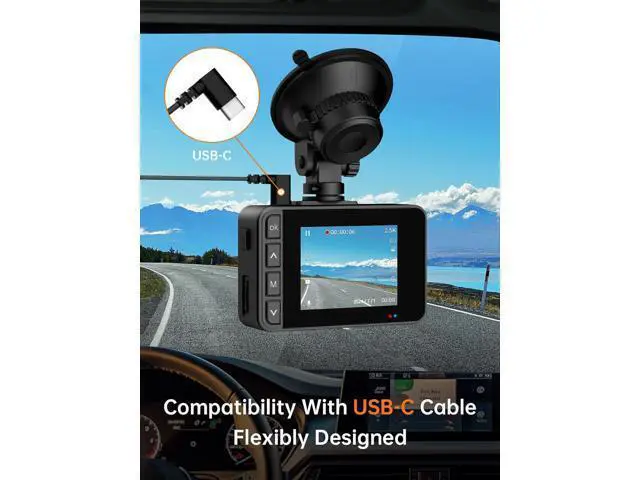 Alt view image 6 of 7 - Dash Cam Front and Rear, 2.5K+1080P Dual Dash Camera for Cars, 2 Display Mini Car Camera, G-Sensor Dashcam, Night Vision, 24H Parking Mode, Loop Recording, 170°Wide Angle, 32GB Card Included
