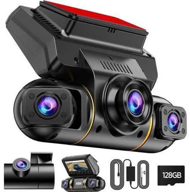 Main image of LAMTTO 4 Channel Dash Cam 360 View, 1080P Front and Rear Inside Left Right, Dash Camera for Cars with Hardwire Kit for 24h Security Parking Monitor, IR Night Vision Dashcam,128GB Card Included
