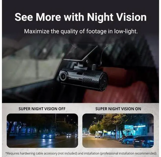 Alt view image 7 of 7 - Thinkware F70 PRO Dash Cam 1080P FHD, Wi-Fi Car Camera, 140° Wide Angle, Super Night Vision, Smart Parking Mode, G-Sensor, Includes 32GB SD Card
