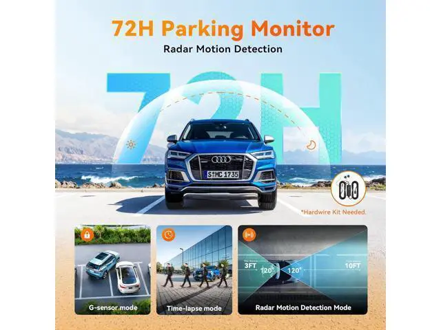 Alt view image 6 of 7 - DDPAI 4K Dash Cam Front and Rear, 2160P+1080P Car Dash Camera, GPS 5G WiFi Dashcam for Cars, Free eMMC 32G Dual Storage Support 512G,Radar Motion Detection,Night Vision,72 Hour Parking Mode, N5 Dual