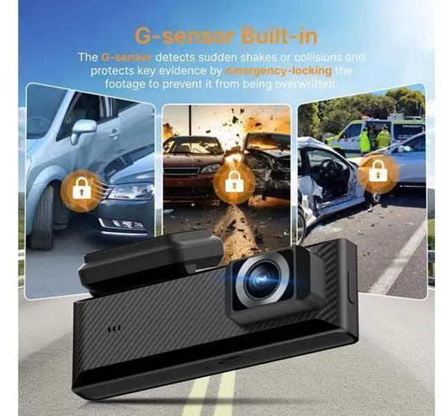 Alt view image 5 of 7 - Miofive Dash Cam Mini 2, 2K+1080P FHD, Built-in Wi-Fi GPS Smart Dash Camera for Cars, 125° Wide-Angle FOV, HDR, Night Vision, G-Sensor, iOS/Android App, Loop Recording, Parking Monitor, Time-Lapse