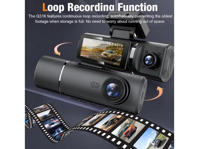 Alt view image 3 of 7 - 3 Channel 4K Dash Cam Front and Rear Inside, Built-in 5G WiFi, 4K+1080P+1080P Dash Camera for Cars with 64GB Card, Dashcam with Loop Recording,24H Parking Monitor,Night Vision,Support 512GB Max Silver