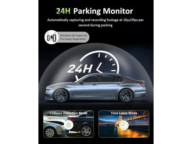 Alt view image 5 of 7 - 4K 3 Channel Dash Cam, STARVIS Sensor,5GHz WiFi with 64GB Card,2160P+1080P+1080P Front and Rear Inside, Car Dash Camera with 3.16" Screen,IR Night Vision G-Sensor, HDR,24H Parking ModeBlack