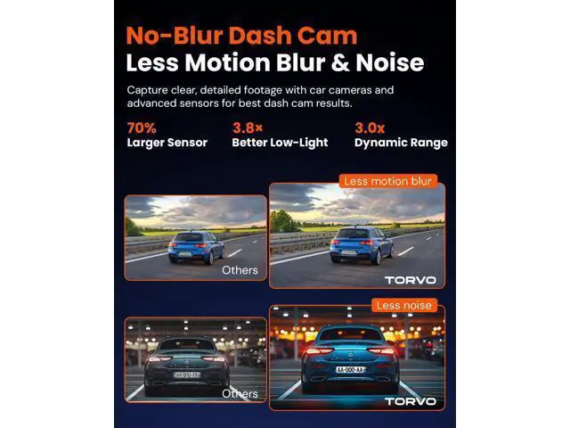 Alt view image 5 of 7 - TORVO TD3 4K+2K Dash Cam with App, Camera for Car Front and Back with 5G WiFi & GPS, Free 64GB Card, Night Vision Dashcam Front Cameras 24/7 Recording When Car is Off, Security Camera for Cars