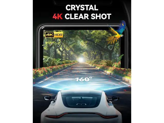 Alt view image 3 of 7 - REDTIGER F4 4K Dash Cam Front, 2.2 inch Mini Car Camera, 2160P UHD Touch Screen, Voice Control, Included 32GB Card, Night Vision, Built-in GPS, WiFi APP Control, Loop Recording, 24H Parking Monitor