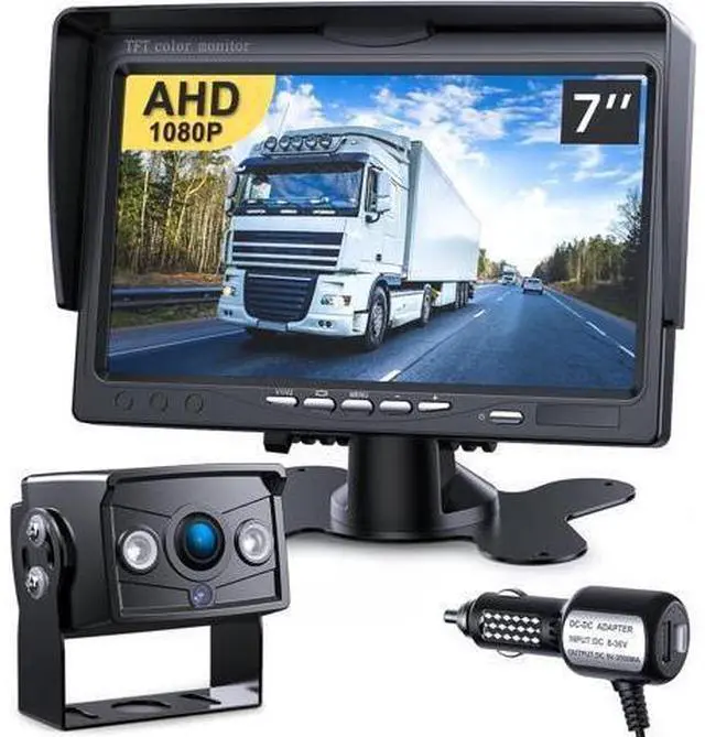 Main image of Upgrade Backup Camera Monitor Kit 7" HD 1080P Monitor IP69 Waterproof Rearview Reversing Rear View Camera for Truck Trailer RV Pickup (TZ101)