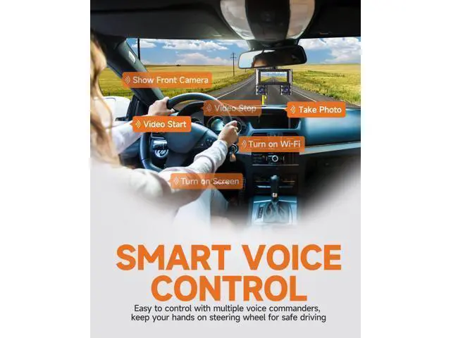Alt view image 7 of 7 - Dash Cam 360°, 4 Channel Camera for Cars Front and Rear Inside, 2K FHD Mini Dashcam, 5G WiFi, GPS, Free 64G Card, Voice Control, WDR, HDR, Night Vision, 24/7 Parking Mode(Upgraded Version V7PLUS)
