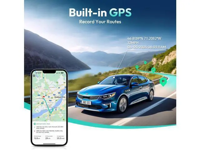 Alt view image 6 of 7 - BOTSLAB 4K Dash Cam Front and Rear, 170° Ultra Wide 4K+2K Dashcam with ADAS, Night Vision, 24/7 Parking Mode, Sony STARVIS Sensor, WDR, Free 64GB SD Card, 5.8GHz WiFi, Built-in GPS, Loop Recording