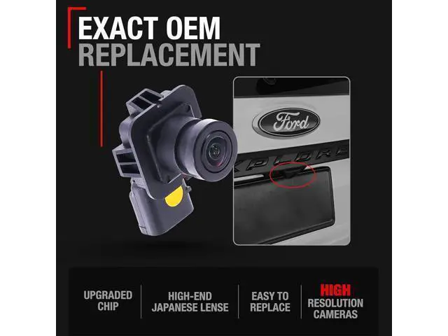 Alt view image 2 of 6 - Rear View Backup Camera - Compatible with 2013-2015 Ford Explorer - Reverse Park Assist Camera Replacement - OEM EB5Z-19G490-A, 590-420