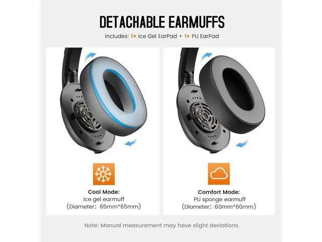 Alt view image 6 of 7 - EKSA [Upgrated Trucker Bluetooth Headset with ENC Microphone, 99ft Wireless Range & 30H Talk Time, with Replaceable Ear Pad, Environmental Noise Cancelling Headphones All-Day Comfort for Drivers