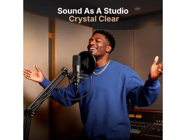 Alt view image 2 of 7 - USB Microphone, MAONO 192KHZ/24Bit Plug & Play PC Computer Podcast Condenser Cardioid Metal Mic Kit with Professional Sound Chipset for Recording, Gaming, Singing, YouTube (AU-A04)