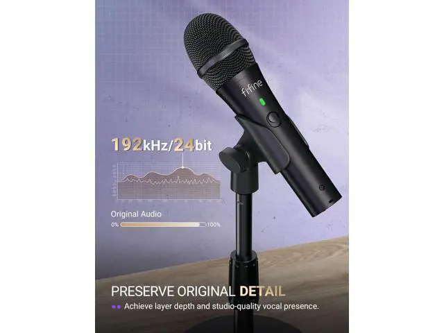 Alt view image 2 of 7 - FIFINE USB/XLR Dynamic Microphone for Podcast Recording, Studio Handheld Mic Set with Desktop Stand for Vocal, Voice Over, Streaming, Black-AmpliTank TANK2
