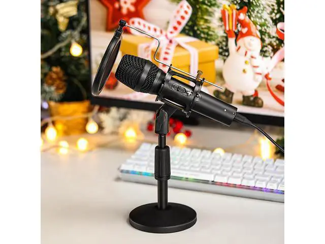 Alt view image 4 of 7 - MAONO USB/XLR Podcast Dynamic Microphone, Studio Mic Kit with Volume Control, Shock Mount, Pop Filter, Ideal for Vocal, Instruments Recording, Voice Over, Live Streaming (HD300T)