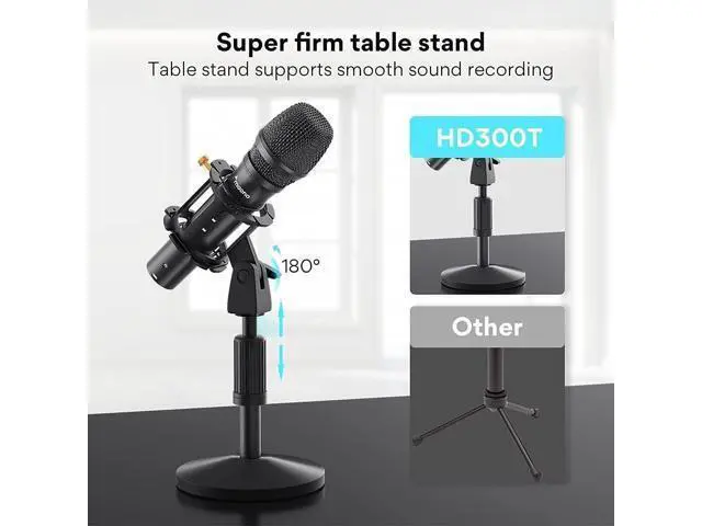 Alt view image 7 of 7 - MAONO USB/XLR Podcast Dynamic Microphone, Studio Mic Kit with Volume Control, Shock Mount, Pop Filter, Ideal for Vocal, Instruments Recording, Voice Over, Live Streaming (HD300T)