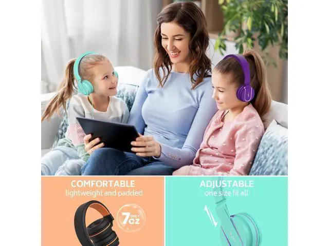 Alt view image 3 of 7 - AILIHEN Kids Headphones Bulk 10-Pack for K-12 School Classroom, On-Ear Wired Headset with Microphone for Students Children with 93dB Volume Limited, 3.5mm Jack for Chromebooks Tablets Laptop Computer