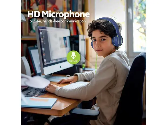 Alt view image 7 of 7 - AILIHEN Kids Headphones Bulk 10-Pack for K-12 School Classroom, On-Ear Wired Headset with Microphone for Students Children with 93dB Volume Limited, 3.5mm Jack for Chromebooks Tablets Laptop Computer