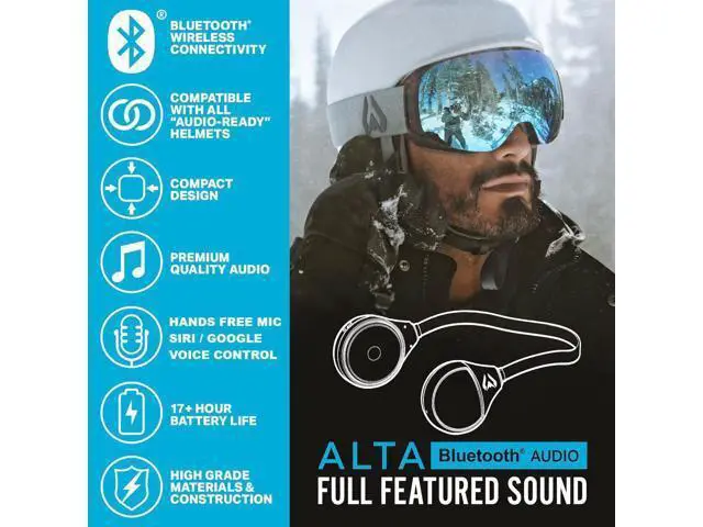Alt view image 2 of 6 - Wildhorn Alta Wireless Bluetooth, Drop-in Headphones - HD Speakers Compatible Any Audio Ready Ski/Snowboard Helmet Headphones. Glove Friendly Controls, Microphone for Hands-Free Calls