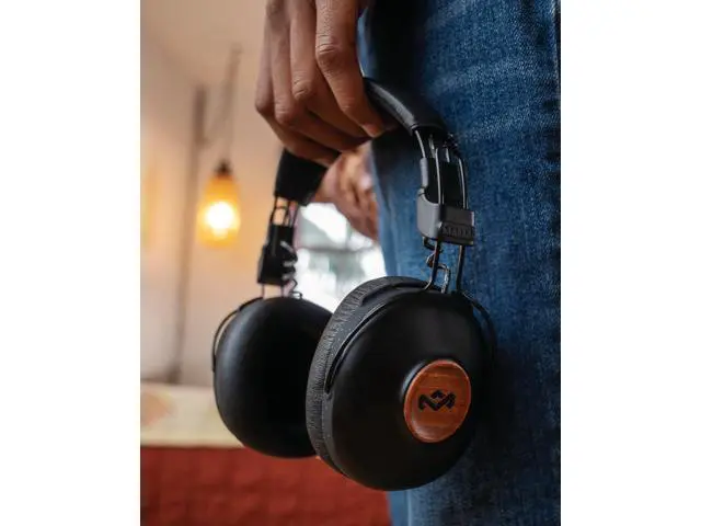 Alt view image 4 of 4 - House of Marley Positive Vibration Frequency: Over-Ear Wireless Headphones with Microphone, Wireless Bluetooth Connectivity, 34 Hours of Playtime and Quick Charge Technology, Signature Black
