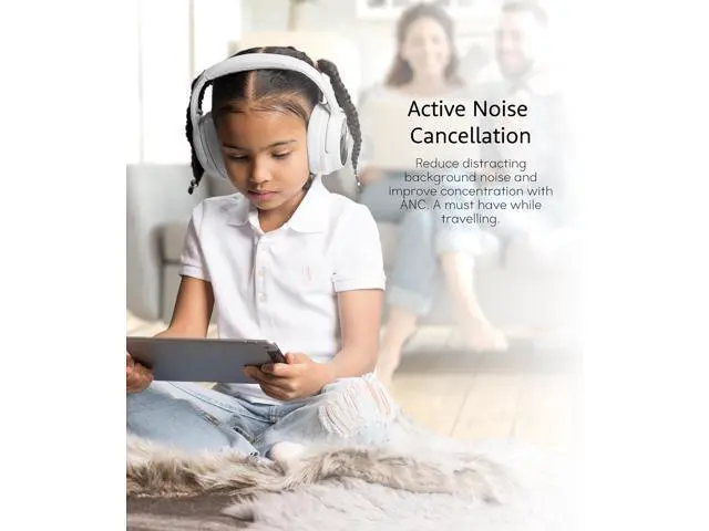 Alt view image 3 of 7 - BuddyPhones Cosmos Fun | Wired or Wireless Foldable ANC Bluetooth Headphones + Microphone - SafeAudio Volume-Limiting Options, for Toddlers to Young Adults (Green)