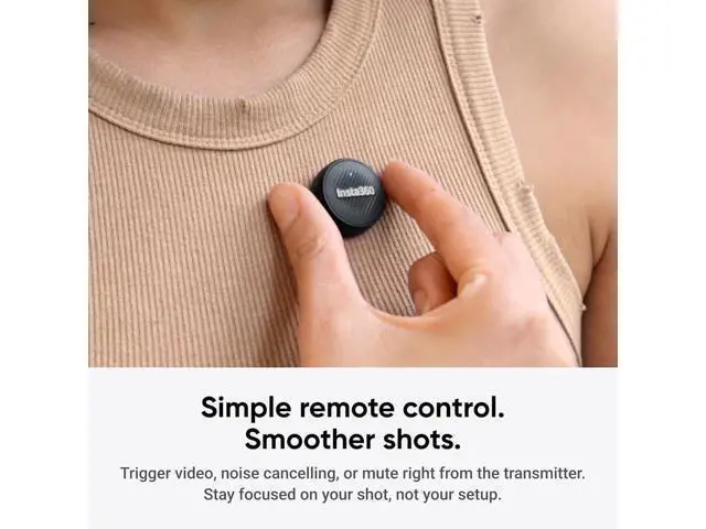 Alt view image 7 of 7 - Insta360 Mic Air (1 TX + 1 RX), Noise Cancelling, 300m Range, Wireless Microphone for USB-C iPhone/Android/PC/Mac, Vlog, Streaming