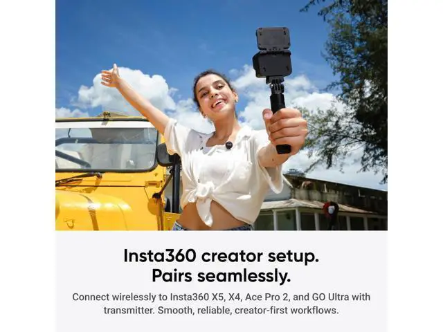 Alt view image 6 of 7 - Insta360 Mic Air (1 TX + 1 RX), Noise Cancelling, 300m Range, Wireless Microphone for USB-C iPhone/Android/PC/Mac, Vlog, Streaming