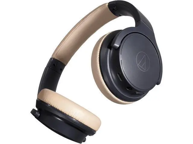 Alt view image 5 of 7 - Audio-Technica ATH-S220BTNBG Wireless On Ear Headphones, Navy/Beige