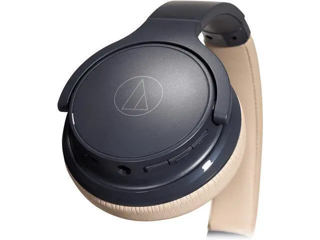 Alt view image 7 of 7 - Audio-Technica ATH-S220BTNBG Wireless On Ear Headphones, Navy/Beige